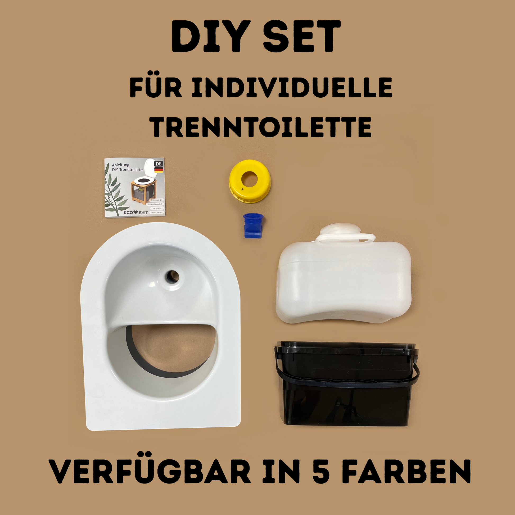 Trenntoilette Bausatz, 5 Liter