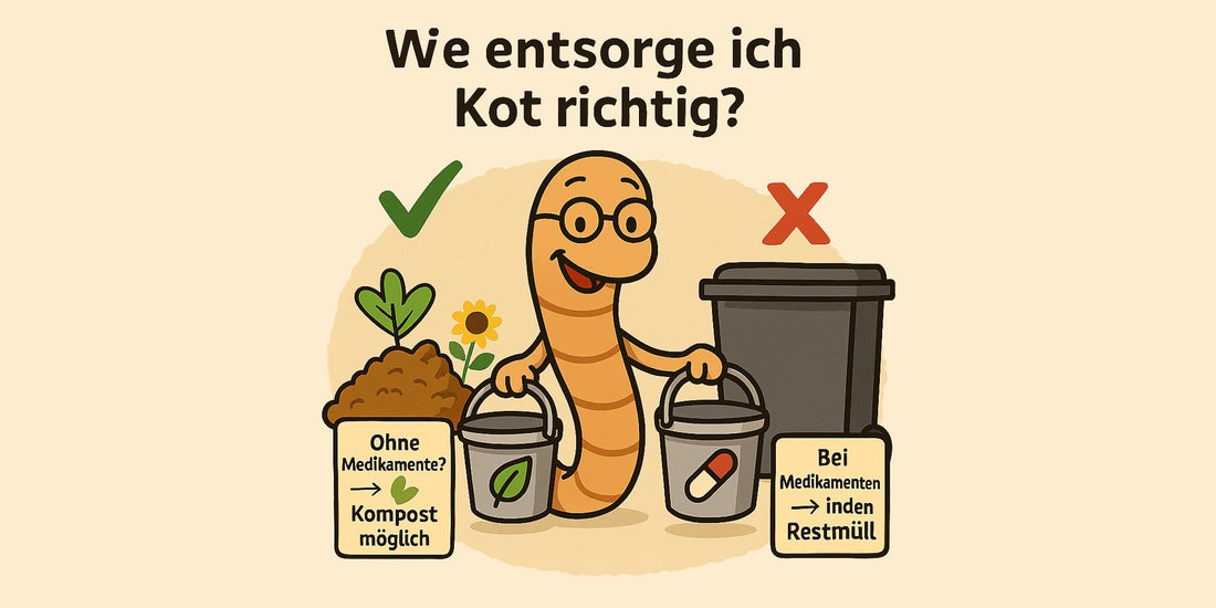 Wie entsorge ich den Kot aus der Trenntoilette richtig?